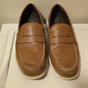 Cole Haan Mens Zerogrand Slip On Loafer Shoes C34025 British Tan / White Sz 12 M
